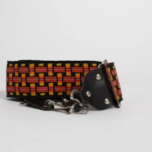 Vintage Orange Plaid Basket Weave Camera Strap