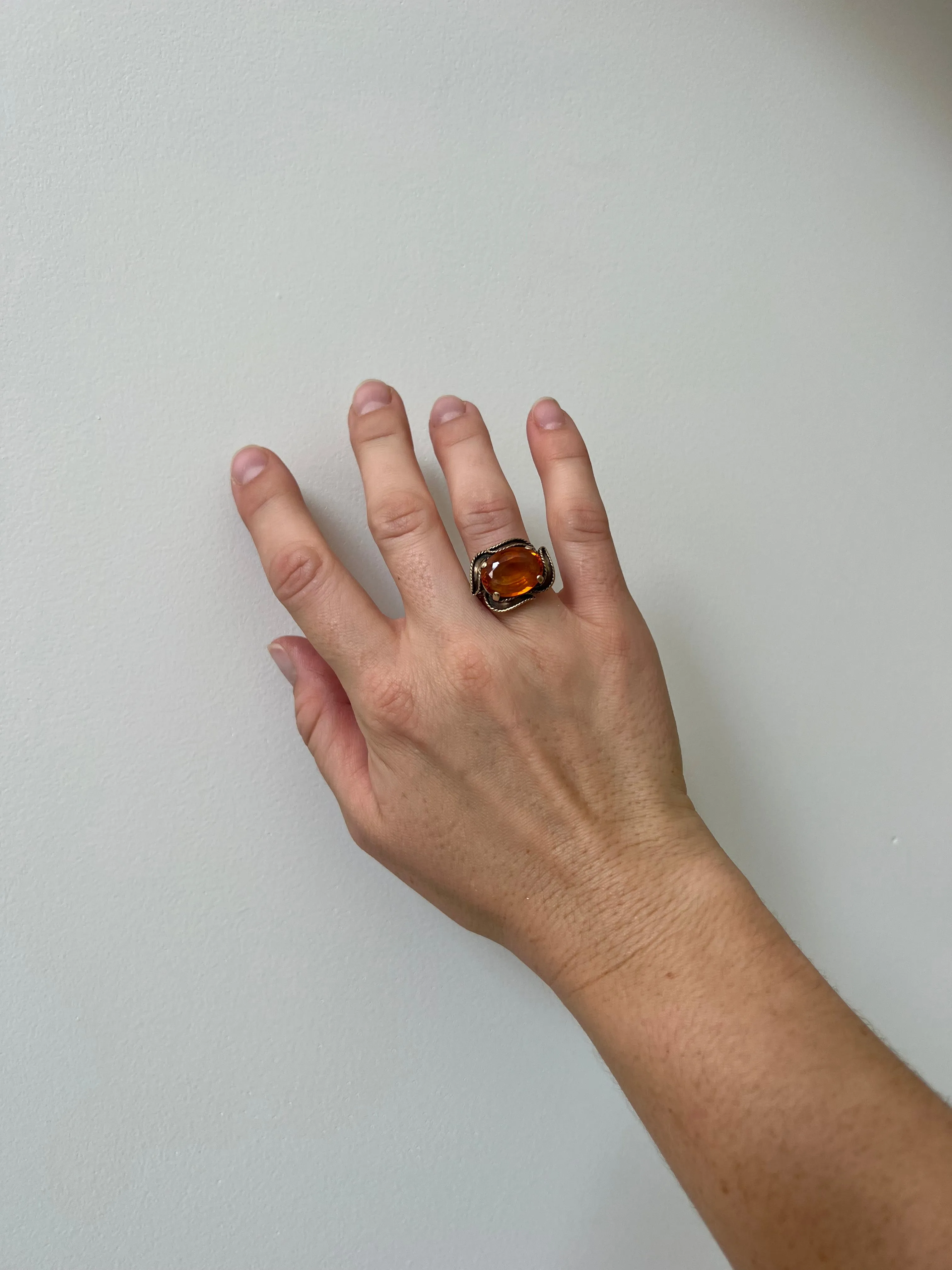 Vintage Yellow Sapphire Statement Ring SW