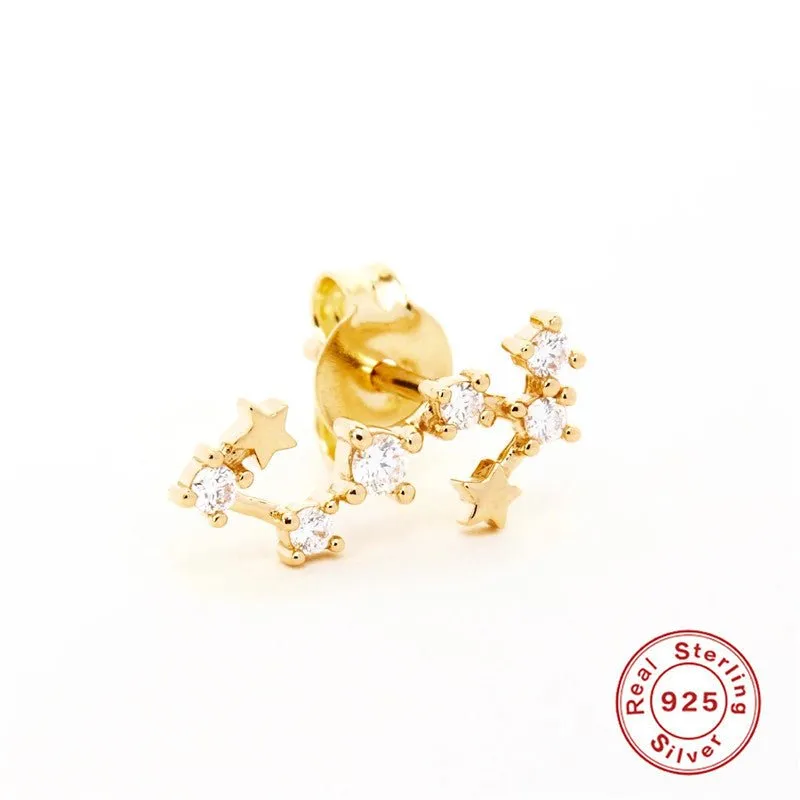 Zodiac Diamond Constellation Single Stud Earring