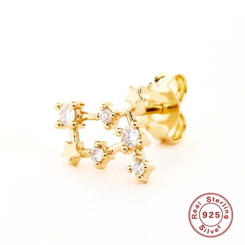 Zodiac Diamond Constellation Single Stud Earring